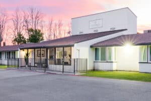 The front of the San Joaquin Nursing and Rehab facility